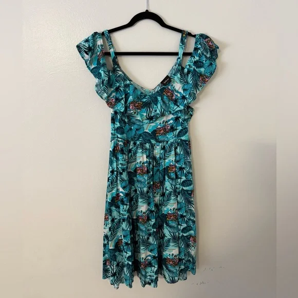 Disney Encanto Dress Torrid Womens 12/14 (0) La Casita Rainbow Tropical Pockets - Picture 3 of 10